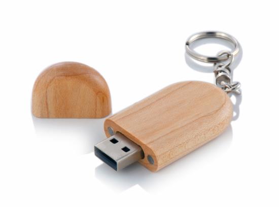 Anahtarlıklı Ahşap USB Bellek