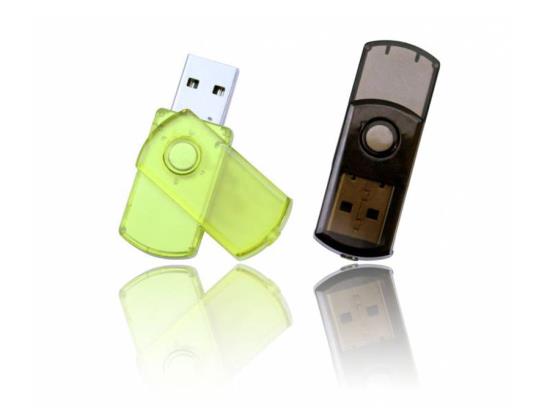 Şeffaf Görünümlü Döner Kapaklı USB Bellek
