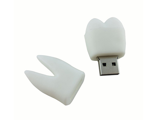 Beyaz Diş Şeklinde - USB Bellek